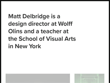 Tablet Screenshot of mattdelbridge.com